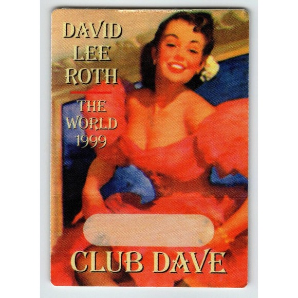 David Lee Roth Club Dave 1999 Backstage Pass Heavy Metal Rock Tour Cloth Fabric - Picture 1 of 1